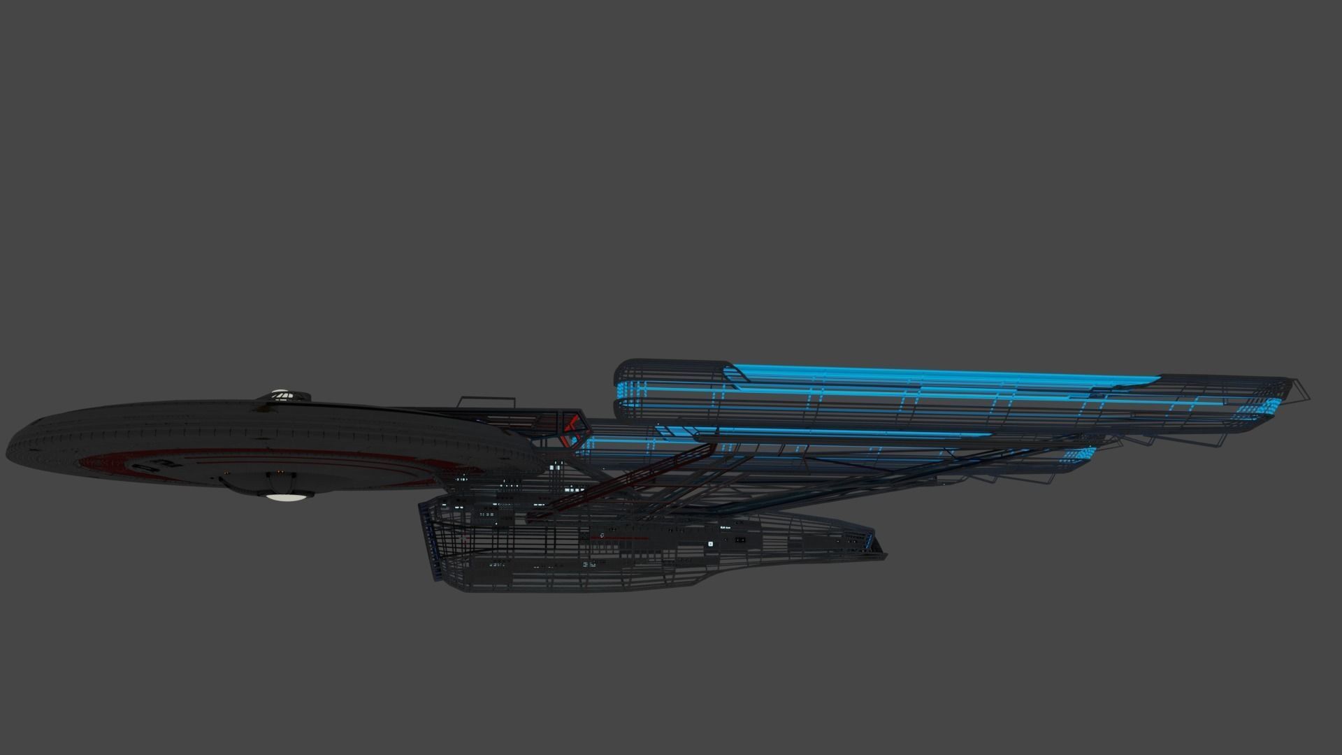 Lexington Class Command Cruiser Free 3D model_7