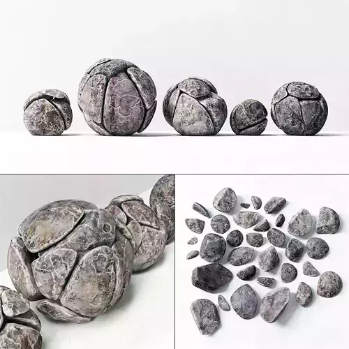 Spherical stone decor