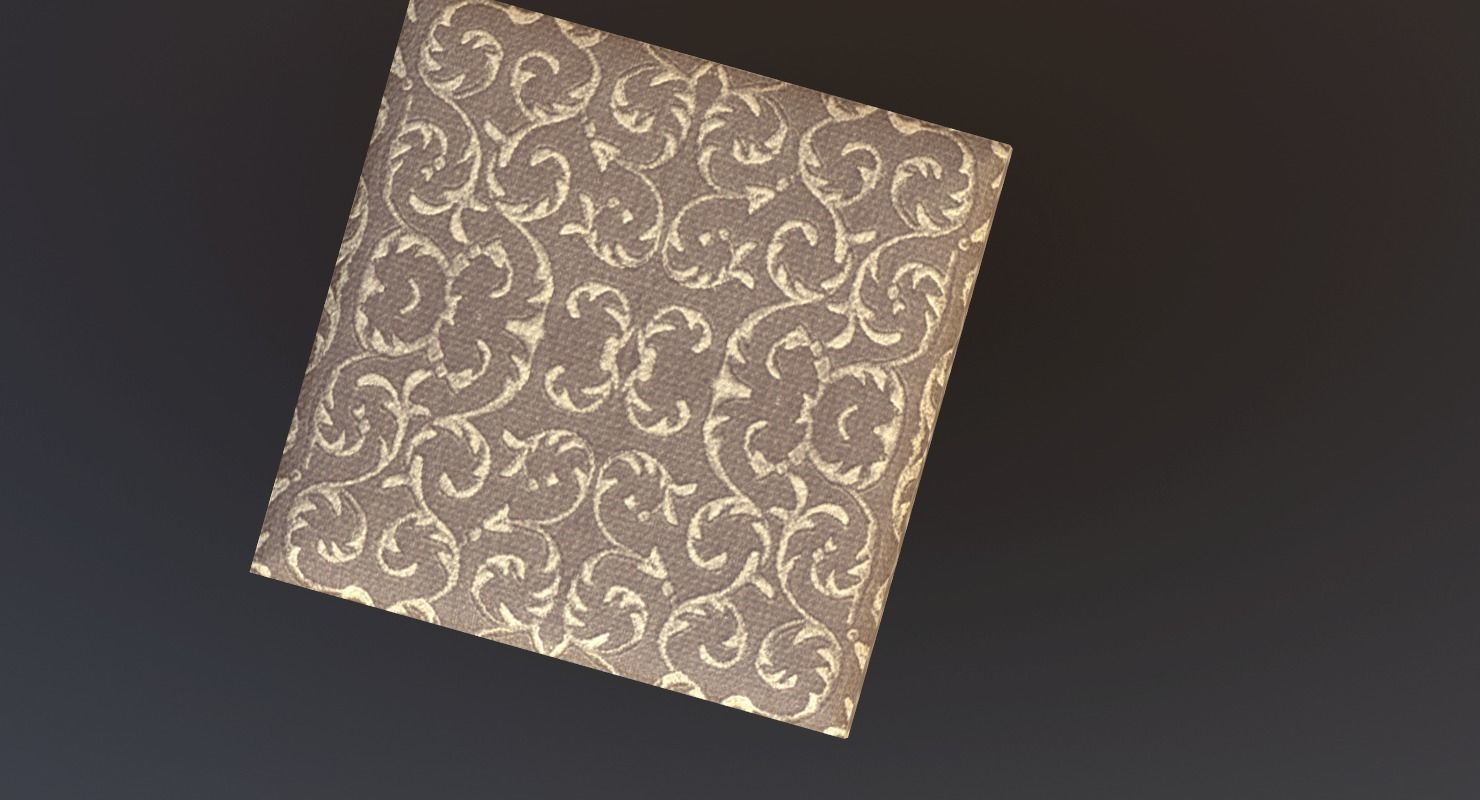 Stool Game Ready wooden prayer box Low-poly 3D model_11