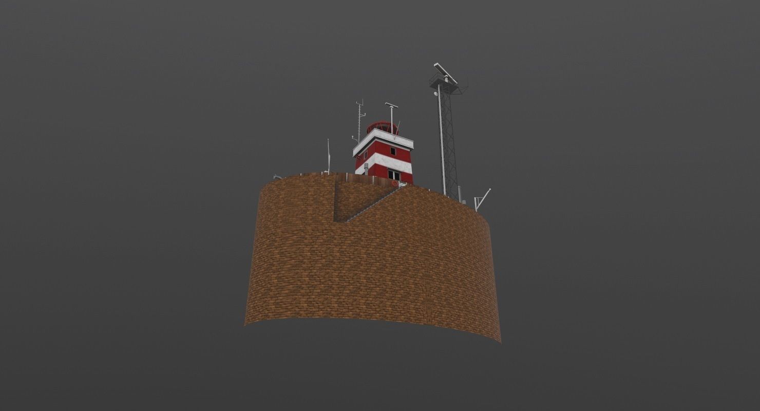 Light House Drogden Low-poly 3D model_8