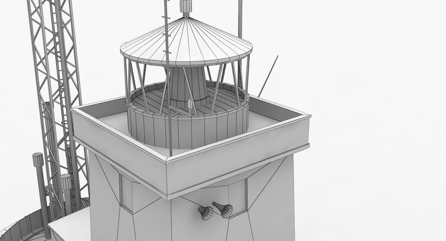 Light House Drogden Low-poly 3D model_11