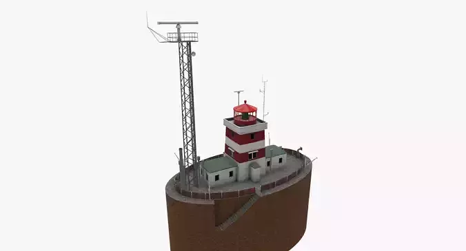 Light House Drogden Low-poly 3D model