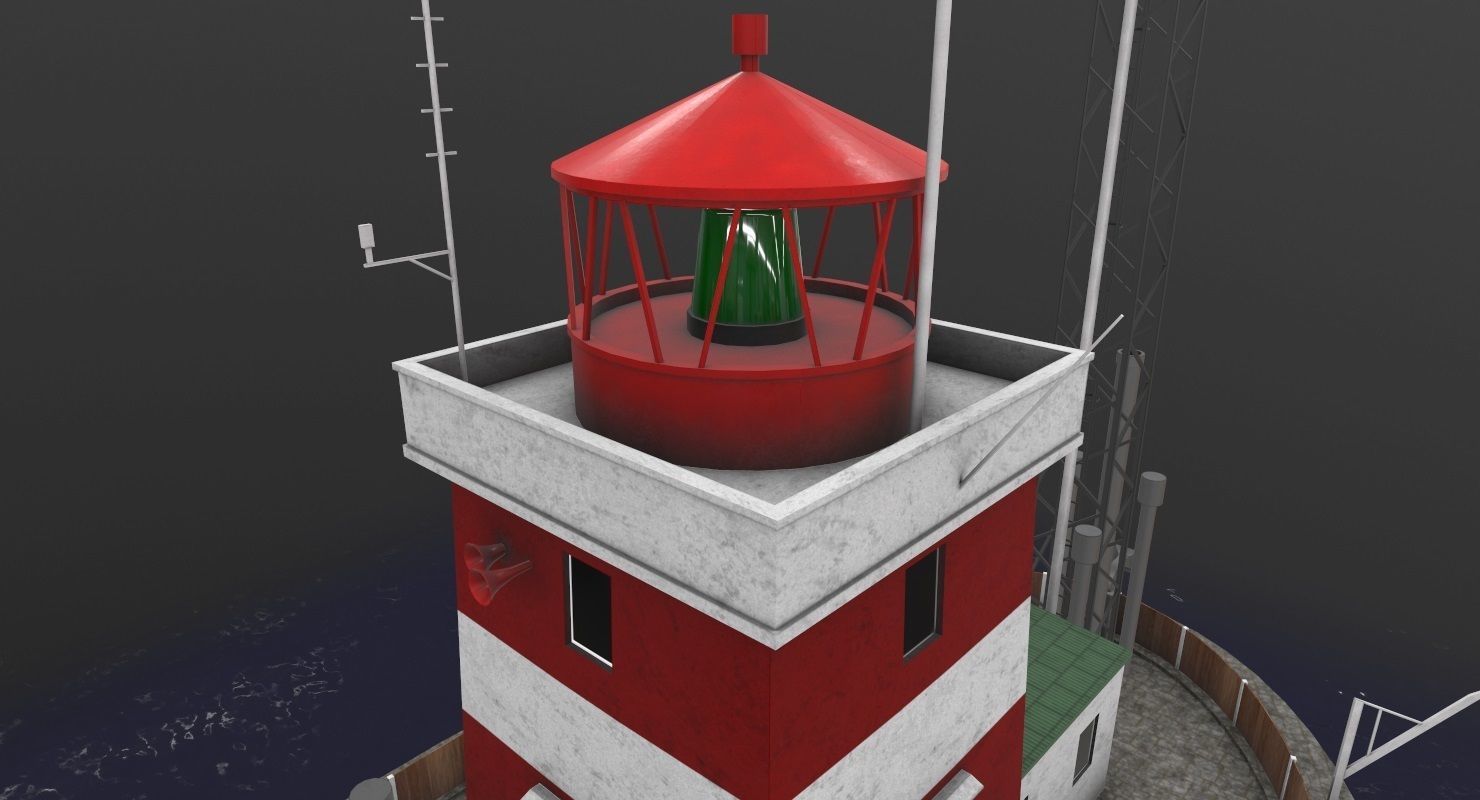 Light House Drogden Low-poly 3D model_4