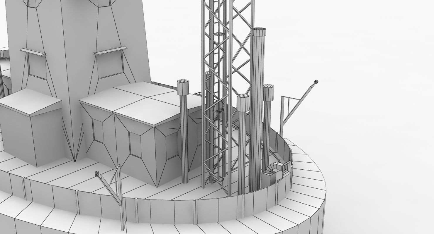 Light House Drogden Low-poly 3D model_14