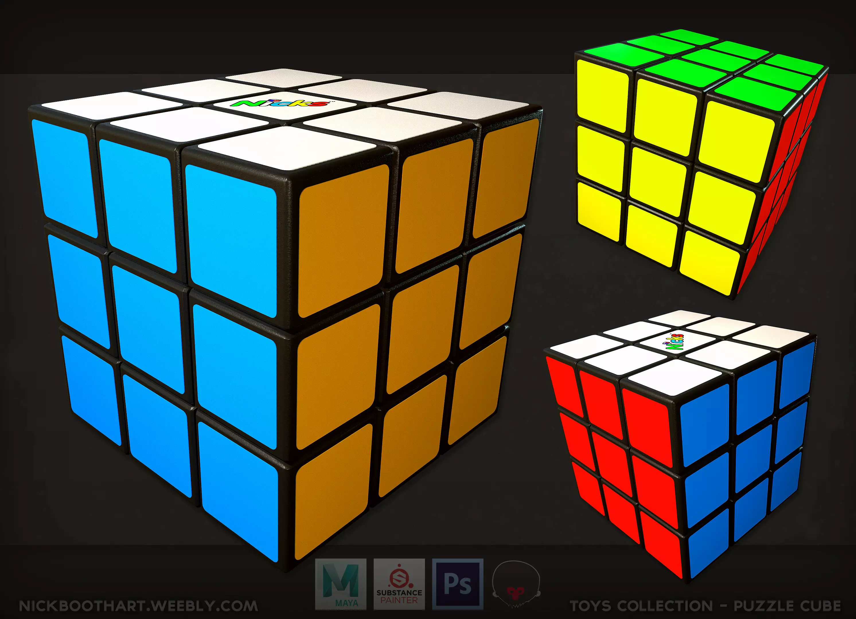 Puzzle Cube Rubik 3D model