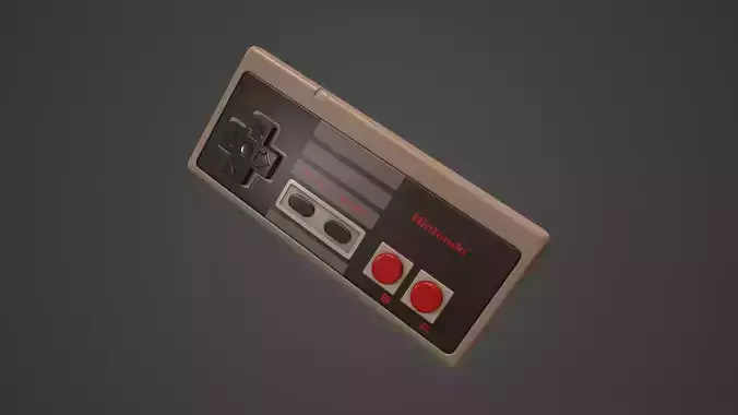 NES Controller Low-poly 3D model