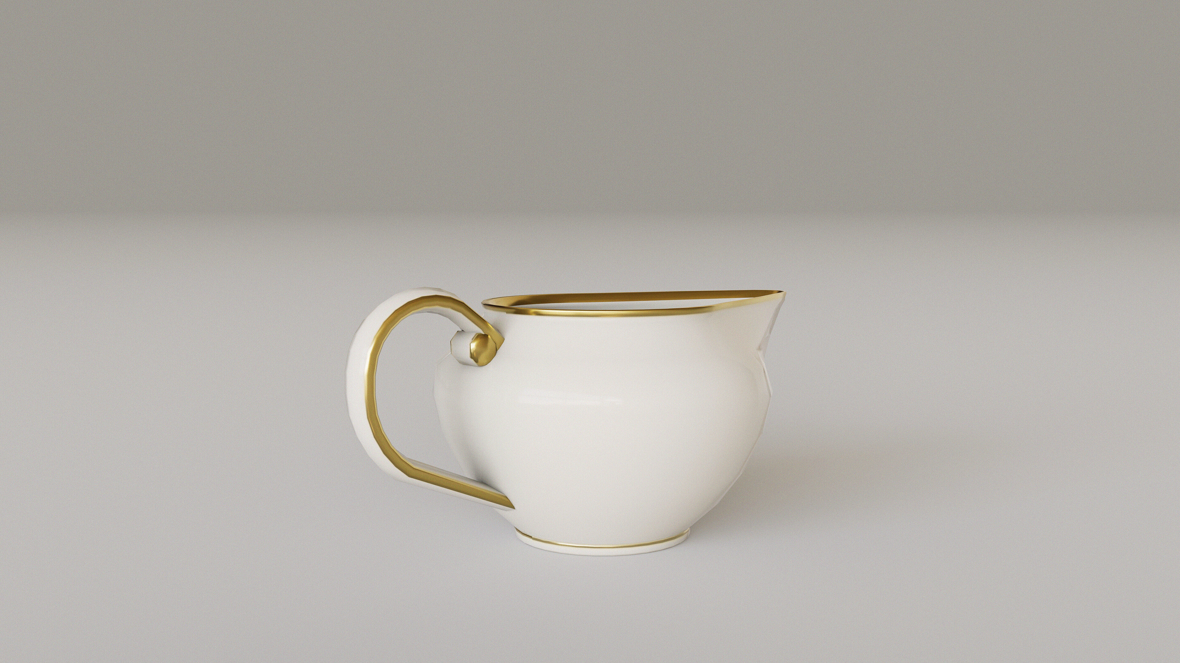 China Tea Set Low-poly 3D model_5
