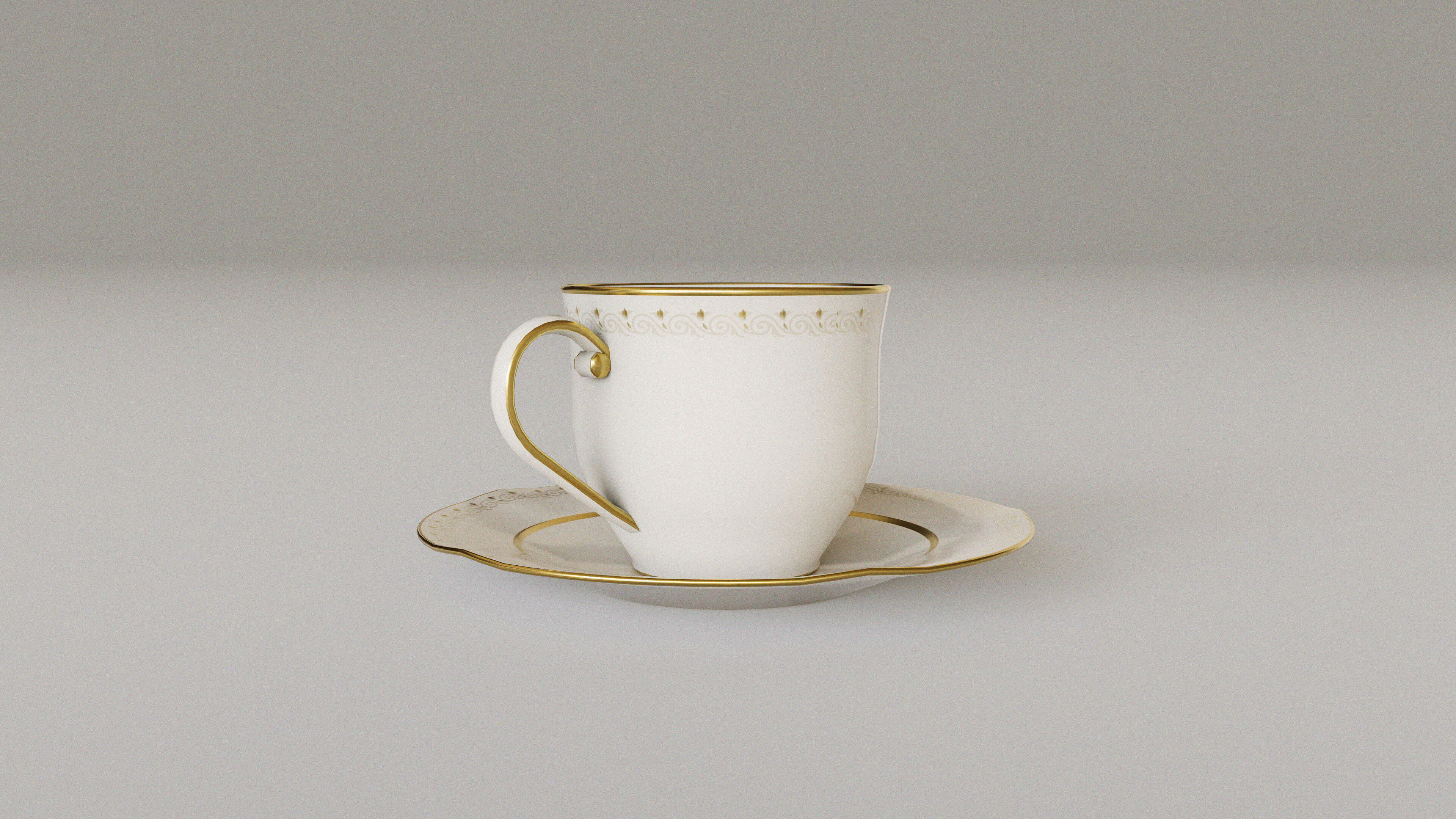 China Tea Set Low-poly 3D model_2