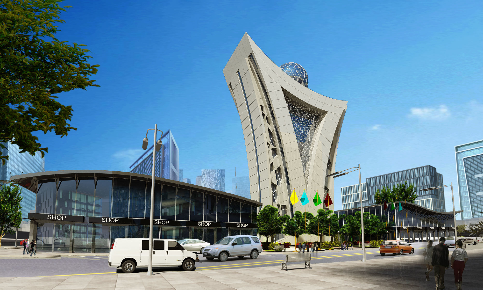 Building skyscraper 3D model_1