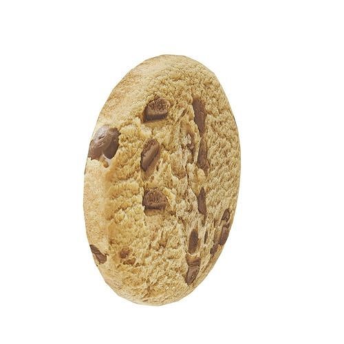 Chocolate Chip Cookie Low-poly 3D model 3