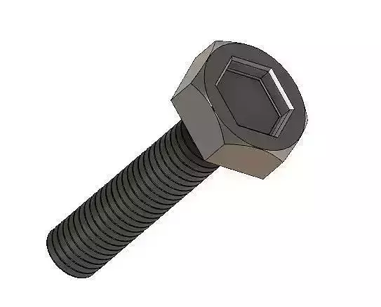 RH UNC 2A Bolt Free 3D print model