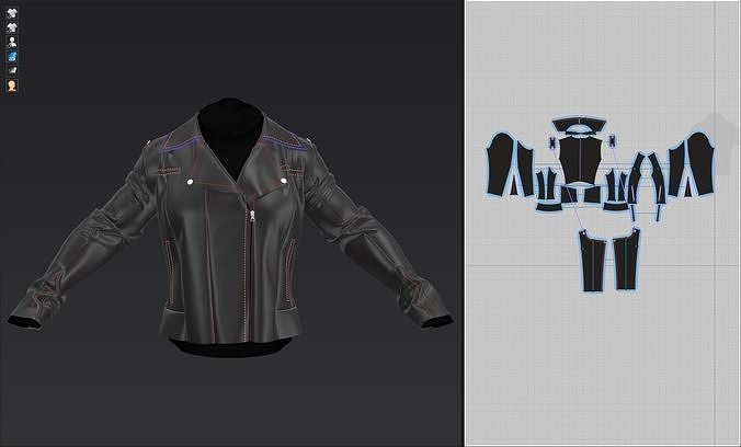 biker jacket 3D model