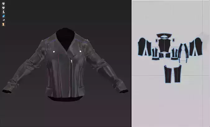 biker jacket 3D model