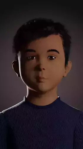 Human Kids Male Head