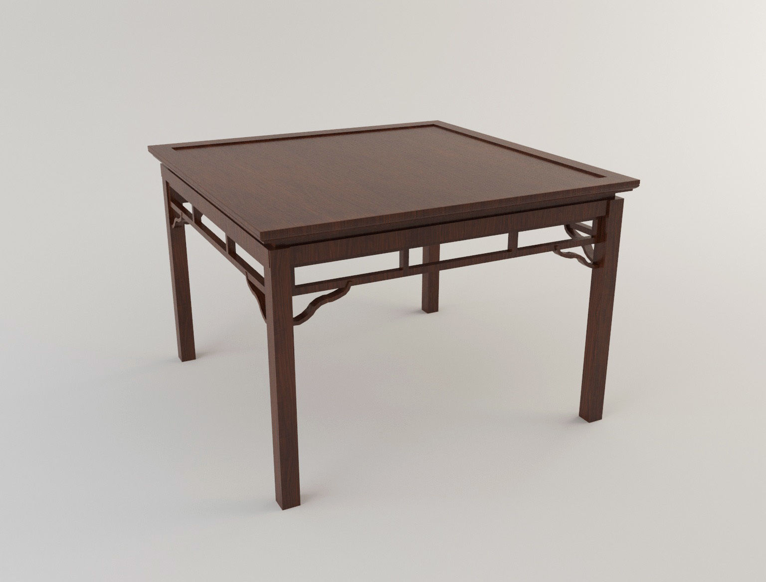 Chinese Table Lowpoly Low-poly 3D model_3