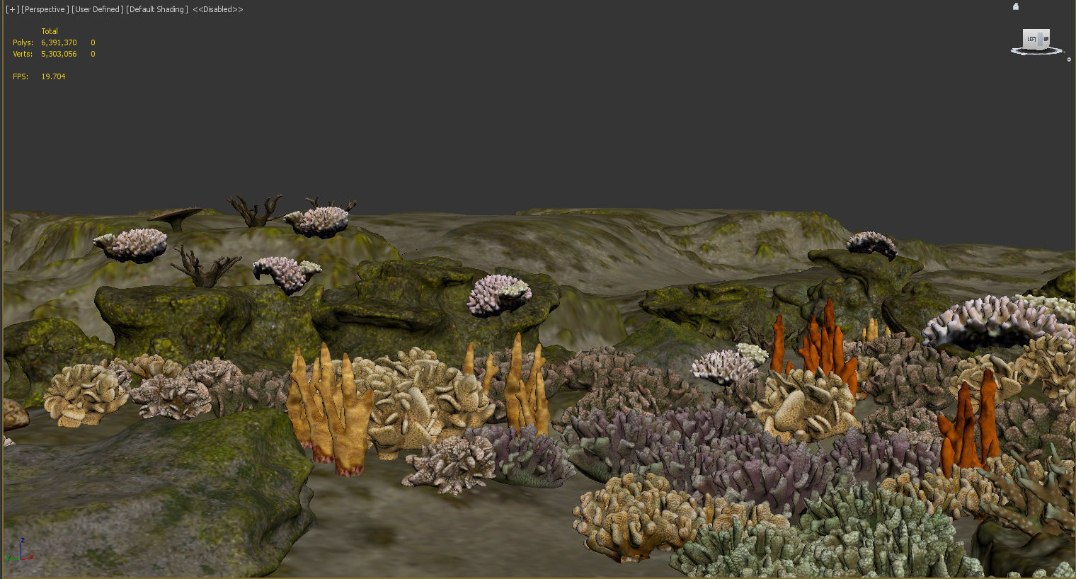 Underwater Coral Reef Habitat Ocean V3 Low-poly 3D model_16