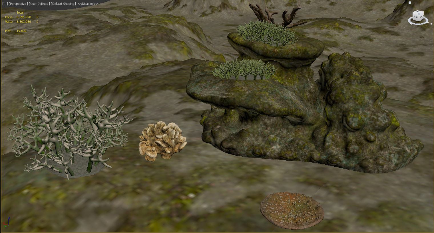 Underwater Coral Reef Habitat Ocean V3 Low-poly 3D model_15