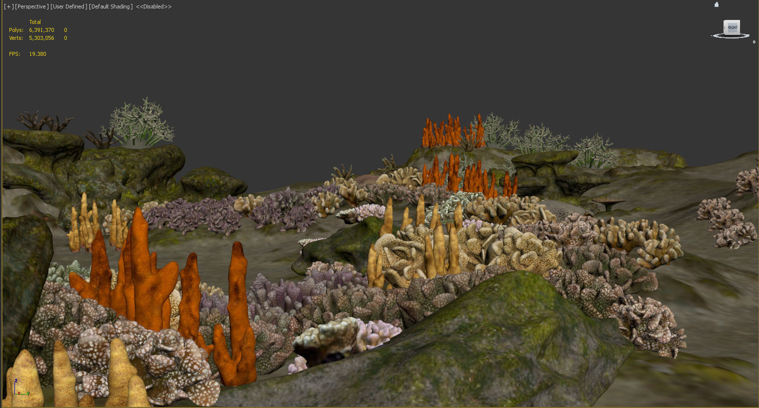 Underwater Coral Reef Habitat Ocean V3 Low-poly 3D model_12