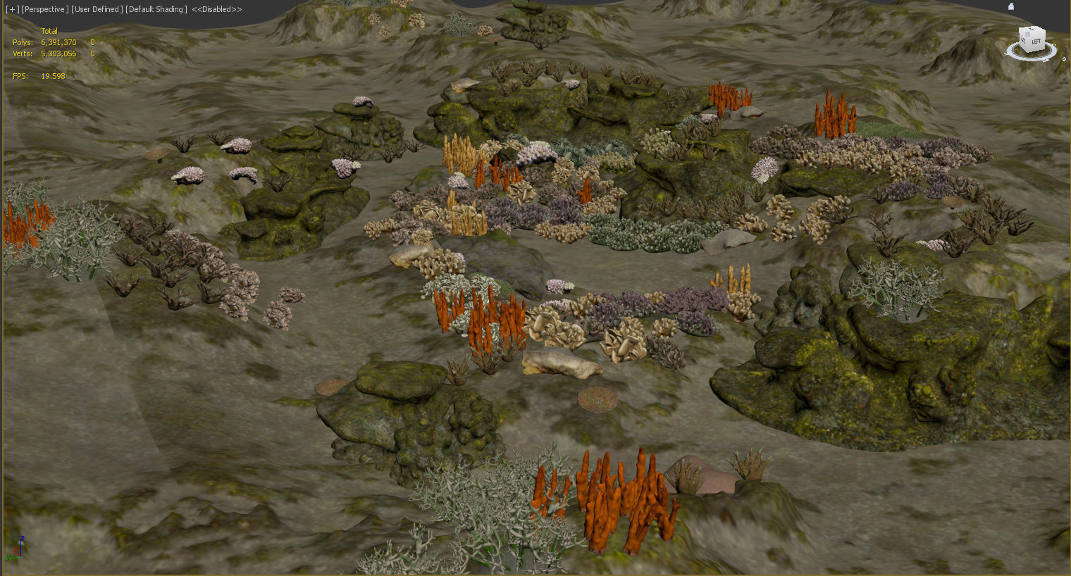 Underwater Coral Reef Habitat Ocean V3 Low-poly 3D model_13