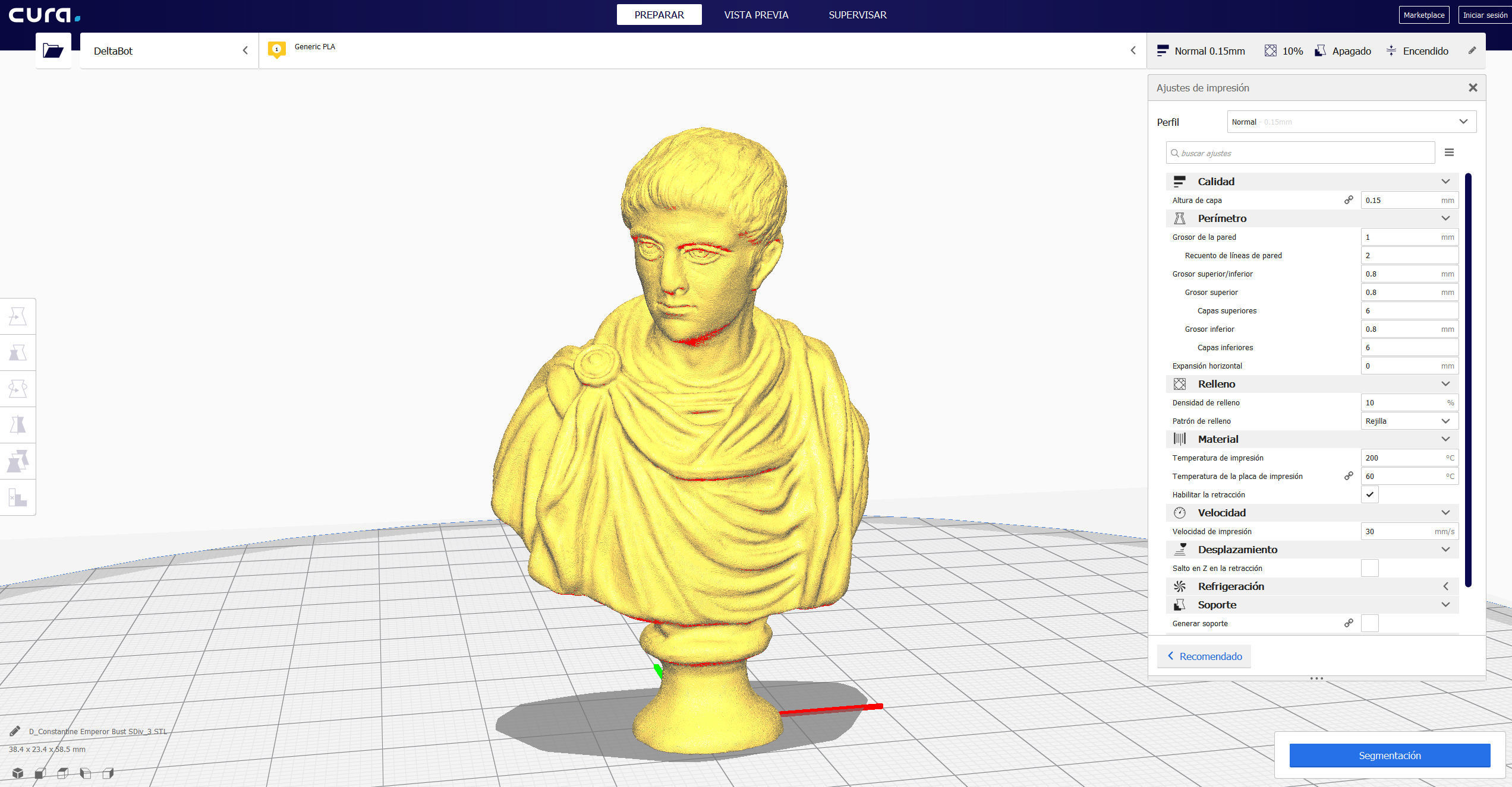 Constantine Emperor Bust 3D print model_5