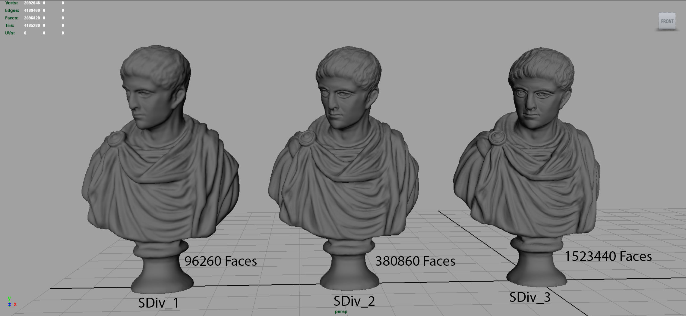 Constantine Emperor Bust 3D print model_3