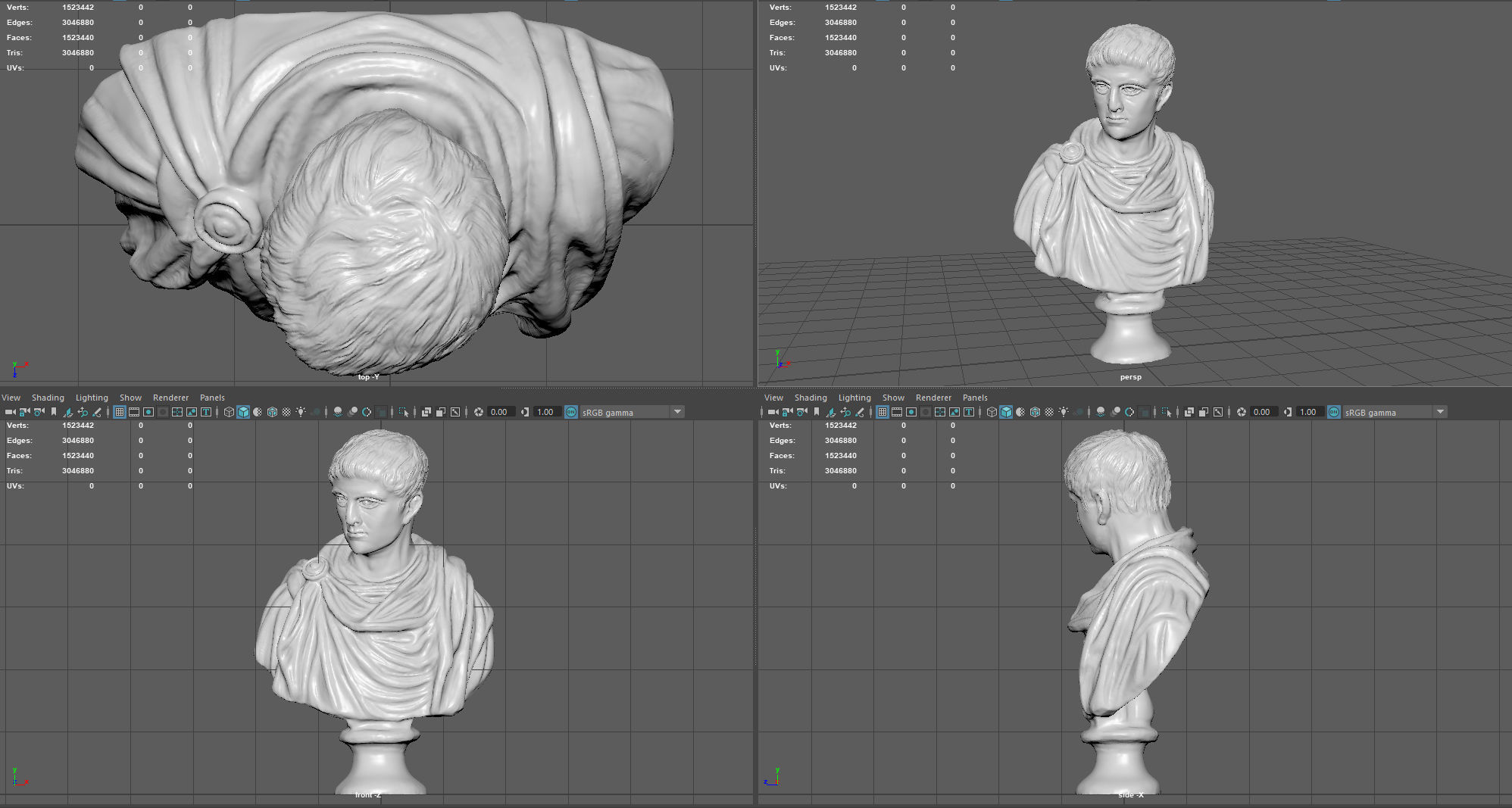 Constantine Emperor Bust 3D print model_4