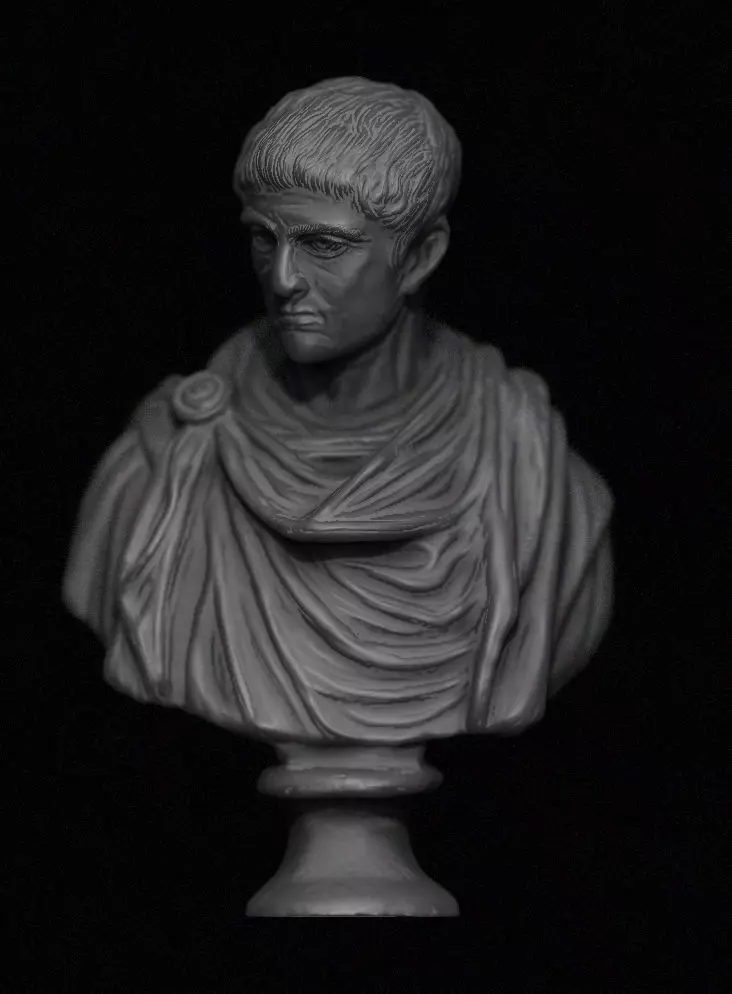 Constantine Emperor Bust 3D print model_0