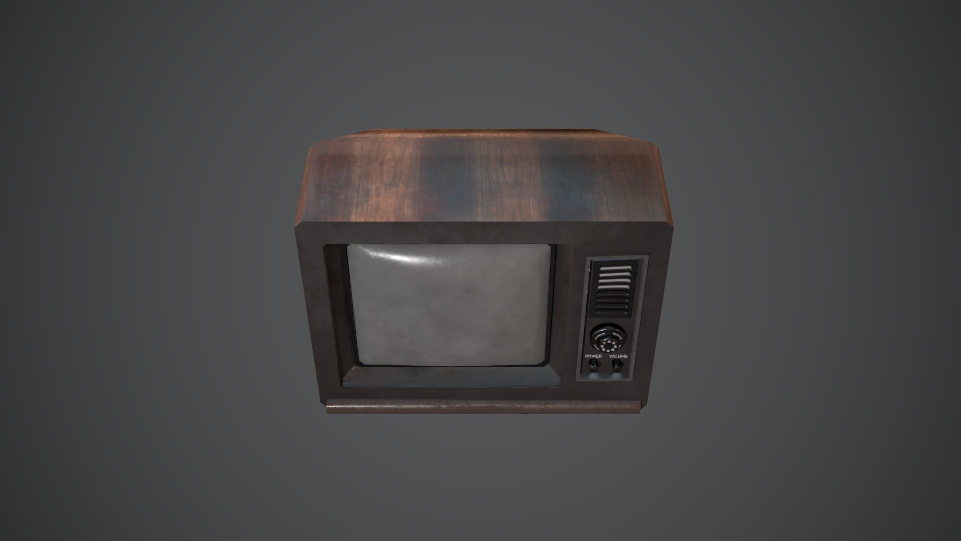 TV Retro PBR LowPoly Low-poly 3D model_6