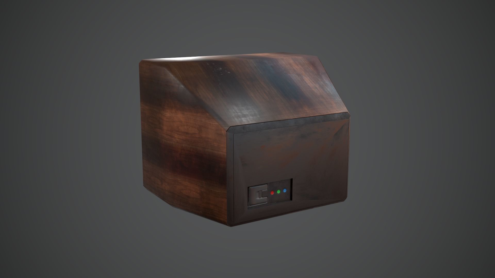 TV Retro PBR LowPoly Low-poly 3D model_8