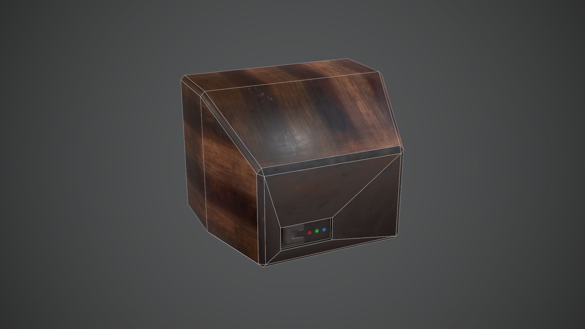 TV Retro PBR LowPoly Low-poly 3D model_12