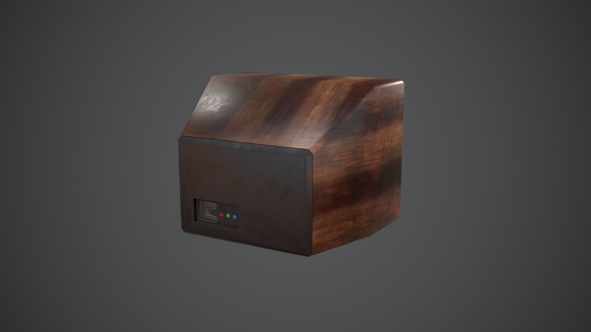 TV Retro PBR LowPoly Low-poly 3D model_10