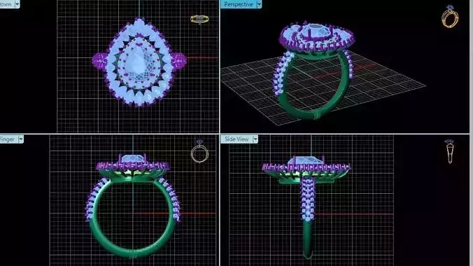 Pear shape Fancy ring 