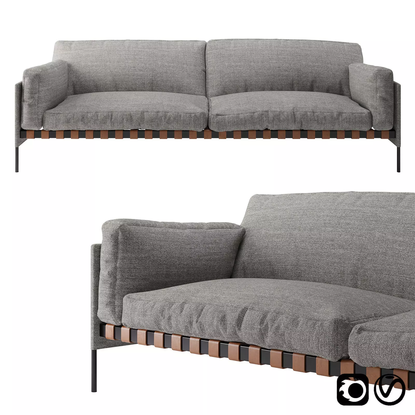 Etiquette Sofa by De Padova 3D model