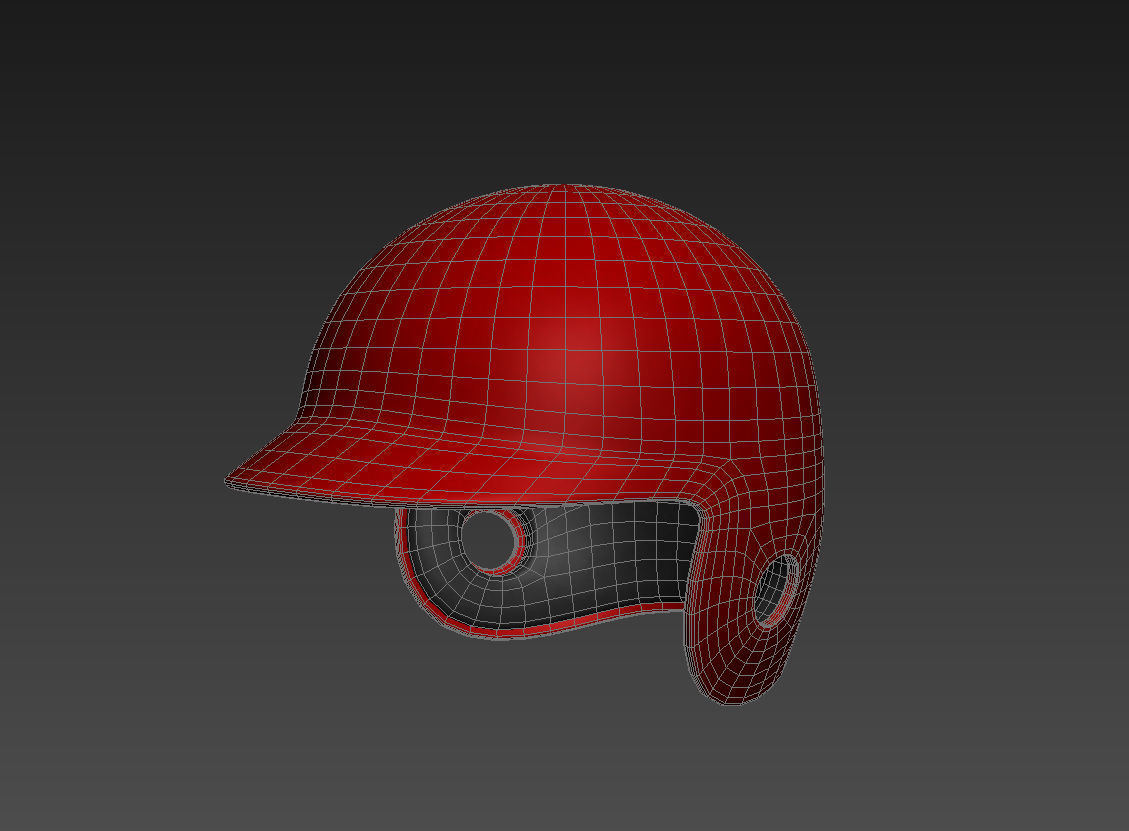 Baseball Helmet  3D model_3