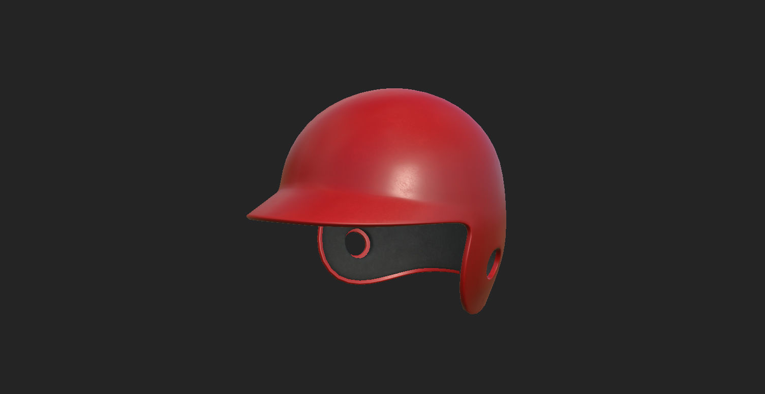 Baseball Helmet  3D model_5