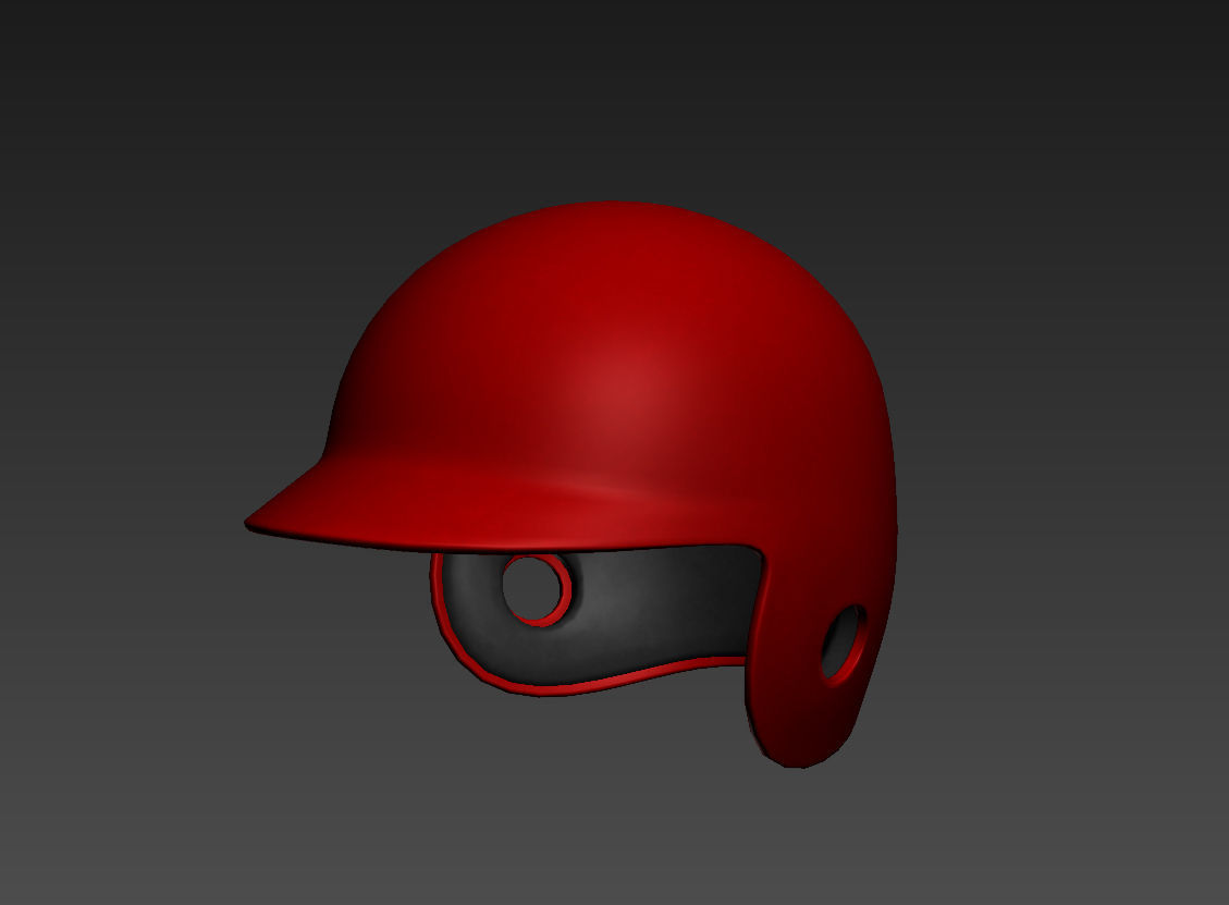 Baseball Helmet  3D model_1