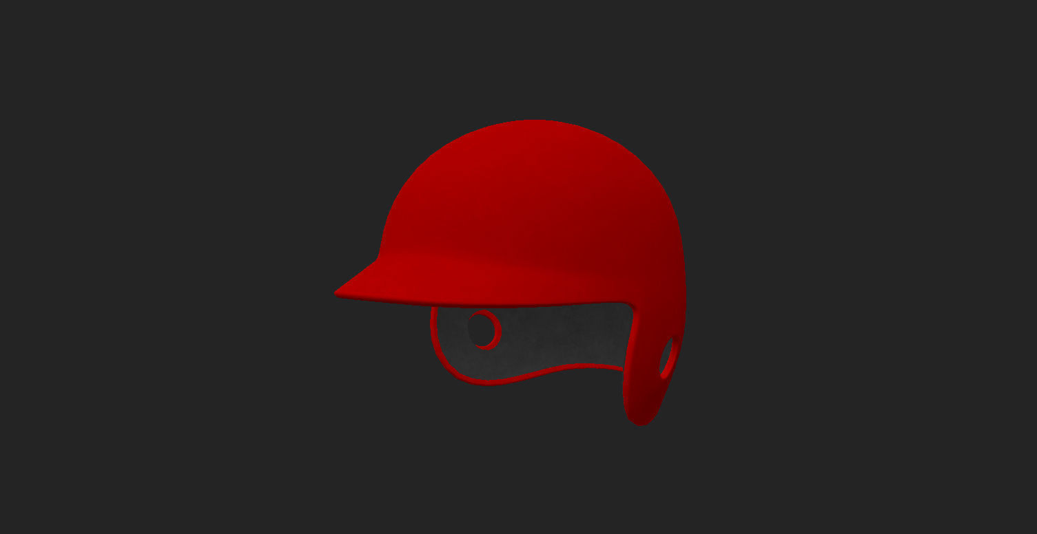 Baseball Helmet  3D model_6
