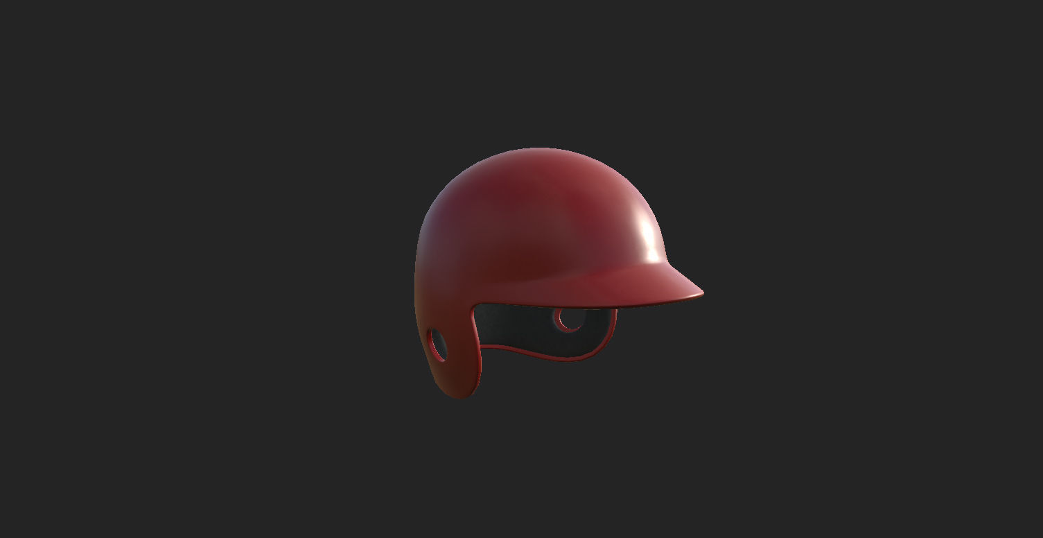 Baseball Helmet  3D model_9