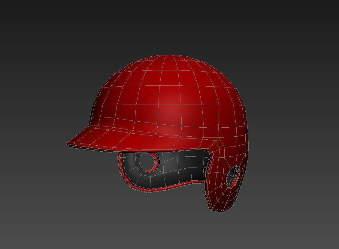 Baseball Helmet  3D model_2