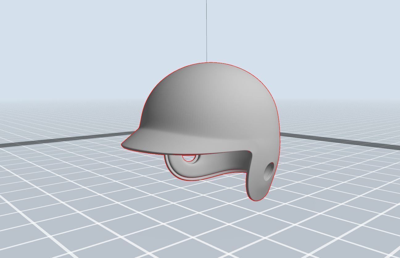 Baseball Helmet  3D model_16