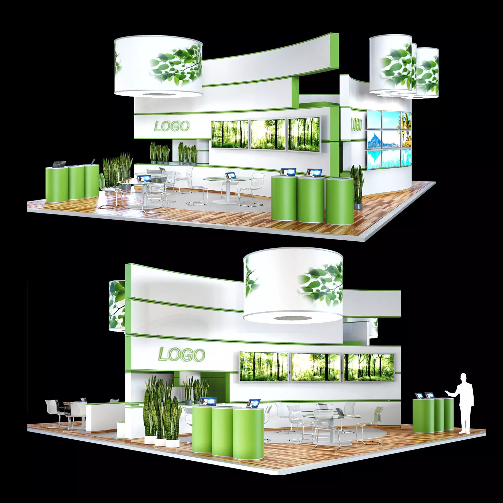 Exhibition stand 3D model_0