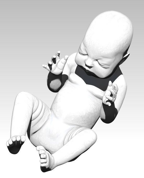 Baby solid model 3D print model_1