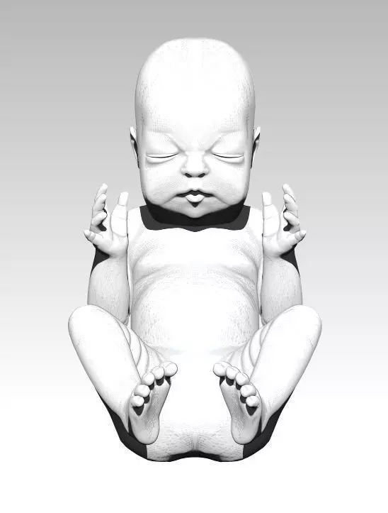 Baby solid model 3D print model_0