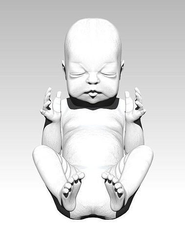 Baby solid model 3D print model