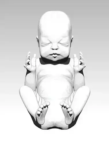 Baby solid model 3D print model