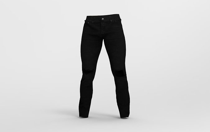 Mens black Levi s Jeans with 4k Texture 3D model