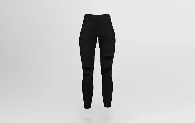 Women black Levi s Jeans with 4k texture