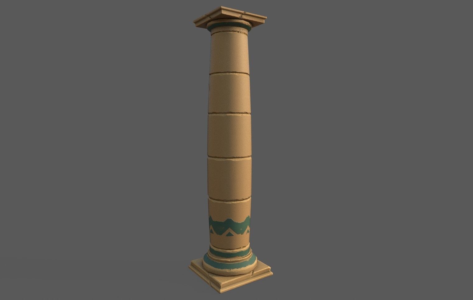 Stylized Sand Pillar Low-poly 3D model_6