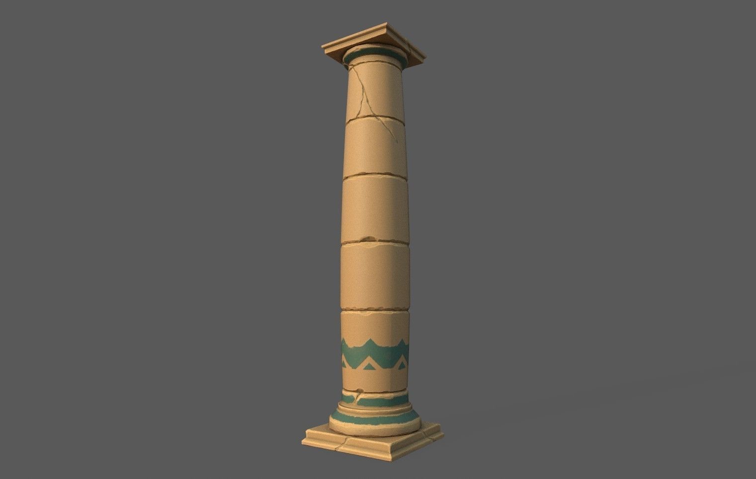 Stylized Sand Pillar Low-poly 3D model_3