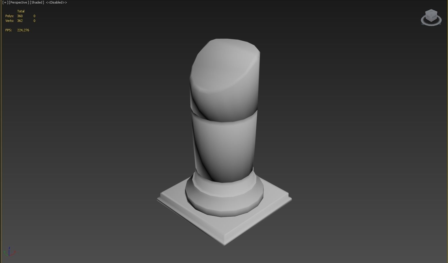 Stylized Sand Pillar Low-poly 3D model_15